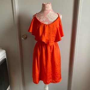 Flowy Orange Dress, size 12